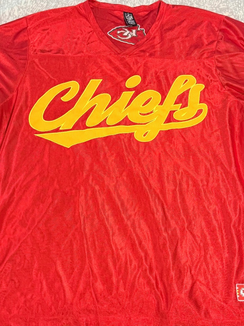 Vintage Kansas City Chiefs Mesh Script Logo Jersey - Men's 3XL - Rare 90s Style